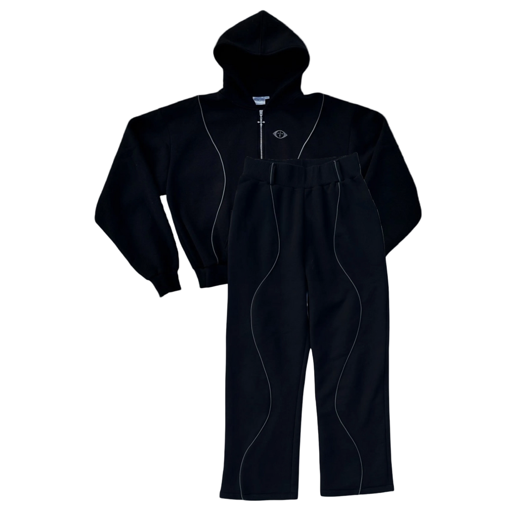 Tuta Double Lines Black